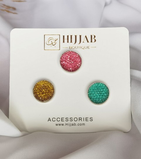 Magnetic Brooches - 3 Pcs ( 3 pair ) Islam Women Scarves Magnetic Brooch Pin 100298866 - Turkey