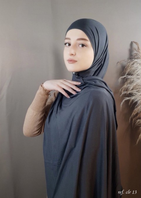 Woman Hijab & Scarf - Jersey Premium - Space grey 100318185 - Turkey