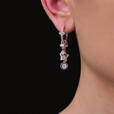 Jewelry & Watches - Dangle Lucky Silver Earrings 100349970 - Turkey