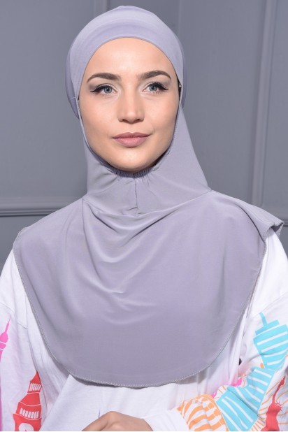 Woman - یقه گردن حجاب خاکستری - Turkey