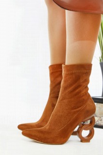 Lapis Tan Suede Stretch Boots 100343244