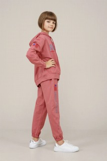 Woman - Young Girl's Text Printed Tracksuit Set 100352563 - Turkey