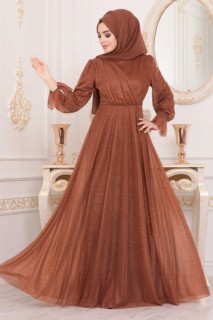 Evening & Party Dresses - فستان سهرة حجاب ملون من صنوف 100334545 - Turkey