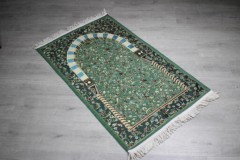 Prayer Rug - Sajjade - Dowry Elif Woven Prayer Rug Green 100330638 - Turkey