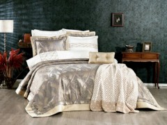 Bed Covers - Mitgift Land Pyramid 10-teiliges Bettbezug-Set Räuchersenf 100332037 - Turkey