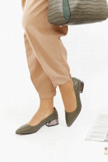 Heels & Courts - Atteindre les chaussures à talons surpiquées vertes spéciales 100343011 - Turkey