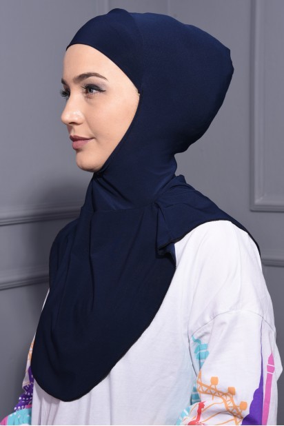Neck Collar Hijab Navy 100285410