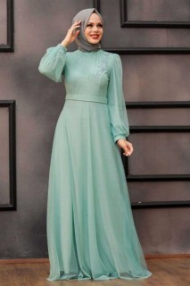 Evening & Party Dresses - فستان سهرة حجاب النعناع 100337670 - Turkey