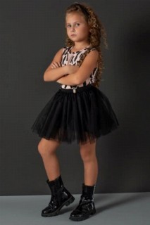 Girl Dalmatian Fluffy Strap Powder Skirt Suit 100326785