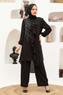 Outwear - Black Hijab Suit Dress 100332895 - Turkey