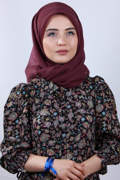 Woman Hijab & Scarf - Princess Scarf Plum 100282841 - Turkey