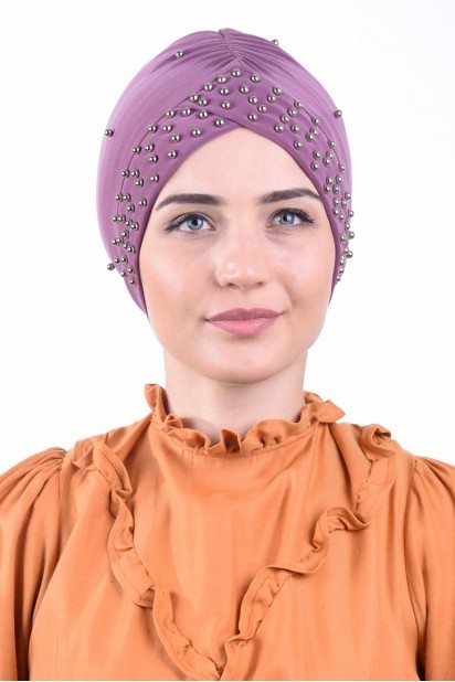 Woman Bonnet & Turban - Bonnet De Piscine Pearl Rose Foncé - Turkey