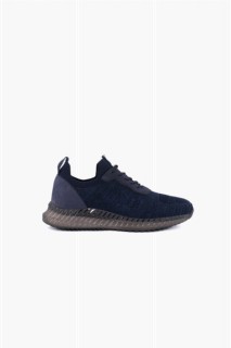 Others - Men's Navy Blue Casual Knitwear Shoes 100350900 - Turkey