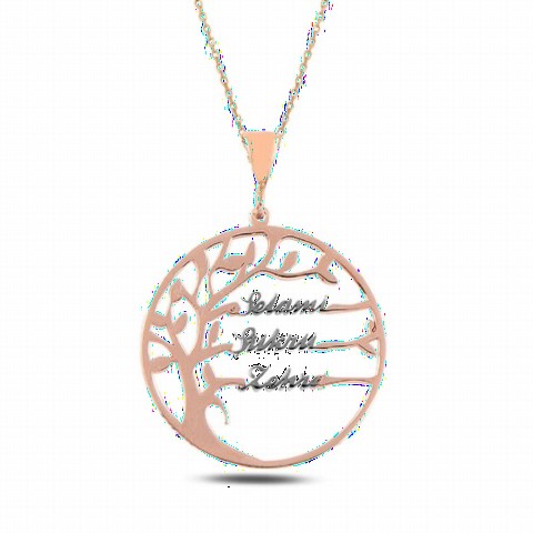 Necklace - Tree of Life Name Sterling Silver Necklace 100347454 - Turkey