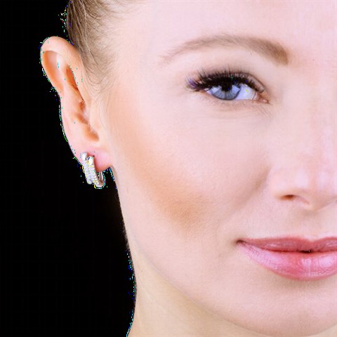 Two Piece Silver Women's Earrings 100349606