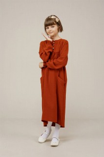 Daily Dress - Young Girl Buttoned Pocket Detailed Dress 100352521 - Turkey