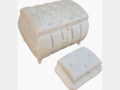 Dowry box - French Guipure Tasseled 2-Pack Dowry Chest Princess Cream 100259905 - Turkey