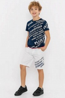 Boy Clothing - Boys Turn Baby White Denim Shorts Set 100327865 - Turkey