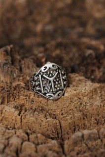 Silver Rings 925 - Adjustable KayÄ± Length Design Men's Ring 100319080 - Turkey