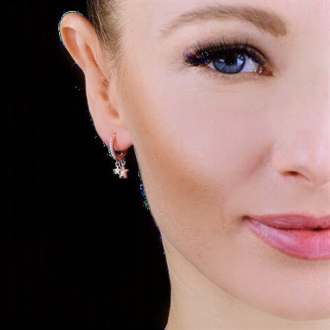 Jewelry & Watches - Star Model Zircon Stone Women's Silver Earrings 100349587 - Turkey