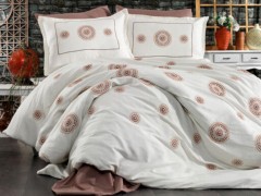 Bedding - Ayla Cotton Satin Embroidered Double Duvet Cover Set 100344843 - Turkey