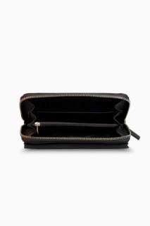 Matte Brown Leather Women's Wallet 100345885
