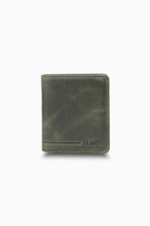 Wallet - Green Tiguan Crazy Minimal Sport Leather Men's Wallet 100346182 - Turkey