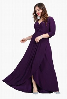 Plus Size Slit Evening Dress 100276053