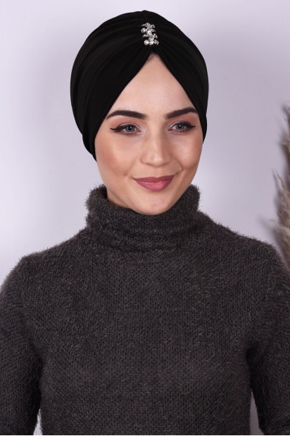 Woman - کلاه چین دار سنگی مشکی - Turkey