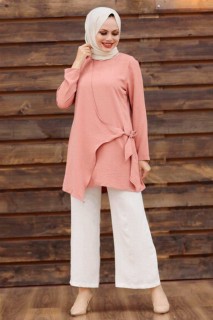 Woman Clothing - Dusty Rose Hijab Dual Suit 100337750 - Turkey
