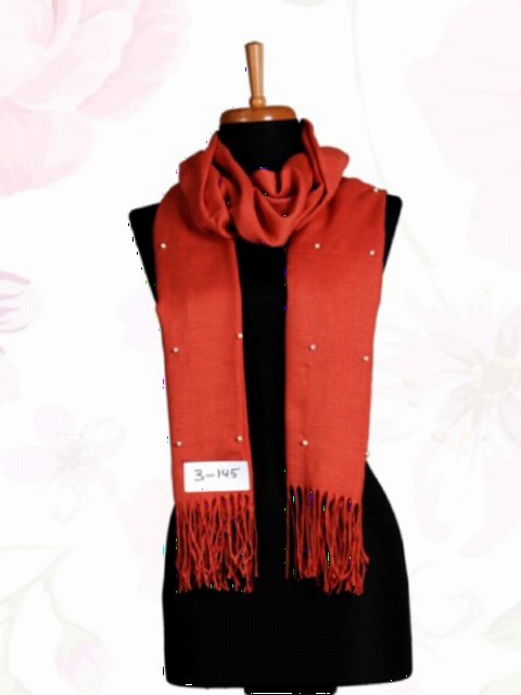 Pashmina with Pearl - Pfirsich(2) / Code: 3-145 - Turkey