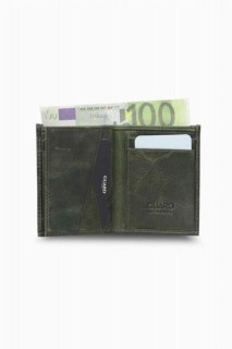 Manimal Antique Green Leather Men's Wallet 100346087