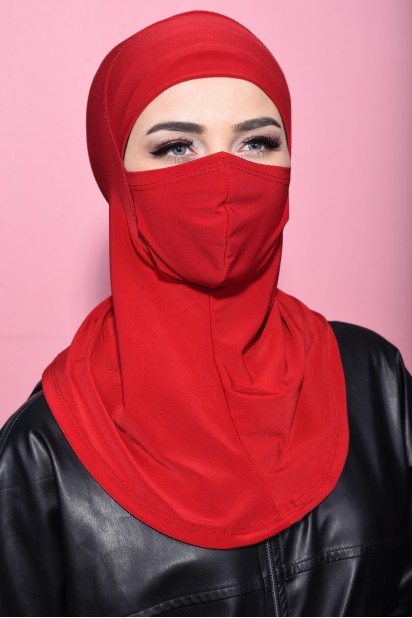 All occasions - Masked Sport Hijab Red 100285369 - Turkey