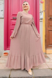 Daily Dress - فستان حجاب وردي باهت 100339510 - Turkey