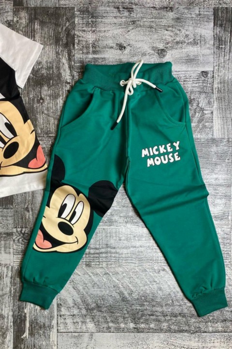 Boy's Mickey Mouse Printed 2-Pack Green Tracksuit Set 100327175
