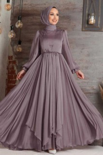 Wedding & Evening - Robe de soirée lila hijab 100336321 - Turkey