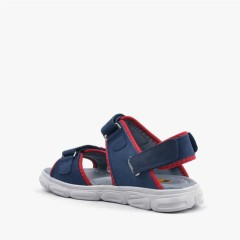 Genuine Leather Navy Blue Red Kids Sandals 100352473