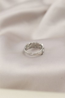 Silver Color Metal Zircon Stone Women's Ring 100319514