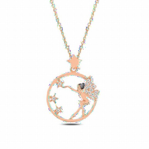 Jewelry & Watches - Fairy Motif Women's Stone Silver Necklace 100347084 - Turkey