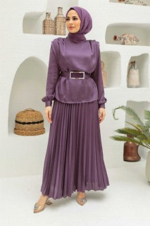 Evening & Party Dresses - Robe tailleur lila hijab 100340297 - Turkey