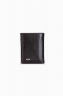 Wallet - Portefeuille pour homme en cuir vertical marron 100345787 - Turkey