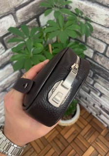 Guard Brown Genuine Leather Password Handbag 100346143