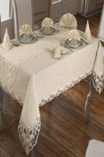 Hanzade Table Cloth 26 Pieces Cream 100258510