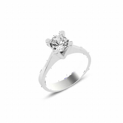 6 Mm Solitaire Women's Sterling Silver Ring 100347223