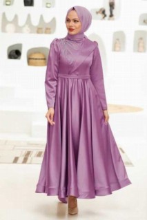 Evening & Party Dresses - Robe de soirée Hijab Dusty Rose 100339323 - Turkey