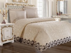 Bedding - طقم بطانية جبر الفرنسية كارينا كابوتشينو 100259122 - Turkey