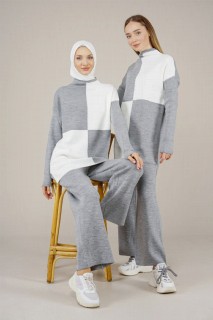 Women's Double Color Double Knitwear Suit 100352572