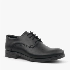 Boy Shoes - Black Matte Lace-up Oxford Kids Shoes 100352406 - Turkey