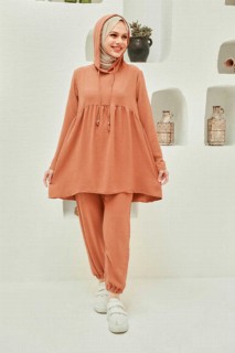 Cloth set - Robe tailleur hijab camel 100340479 - Turkey