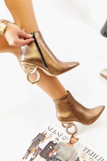 Vanessa Metallic Gold Boots 100343225
